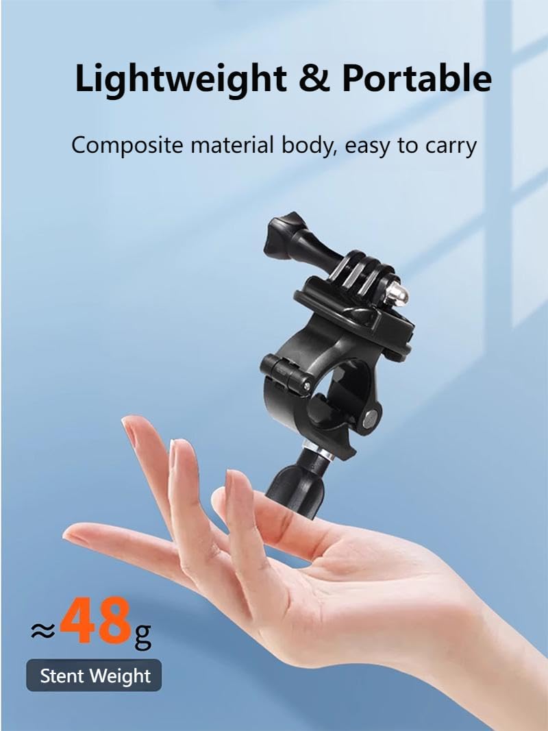 Support vélo dédié pour appareil photo Insta 360 GO 3S/3, avec cadre adaptateur, aucun accessoire supplémentaire nécessaire, rotatif à 360° et antidérapant (pour GO3S/3)