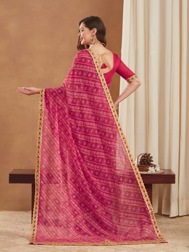 Image of Women's Banarasi Silk With Jacquard Print Saree With Blouse