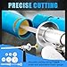 Inside Pipe Cutter for Pvc Pipe with Handle and Diamond Grit Cutting Wheel, 7-Inch Adjustable Cutting Depth ABS Plastic Pipe-Cutter Tool 1/4in Hex Shank fits Impact Drivers(COLOR:Silver)
