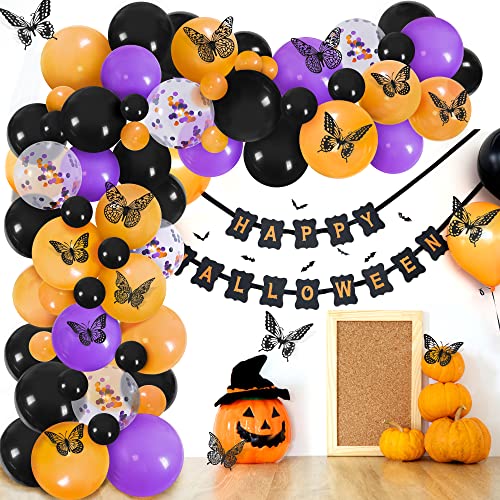 Image of SAOROPEB 3D Butterfly Wall Decor 48 Pcs Black Butterfly Decoration Sticker