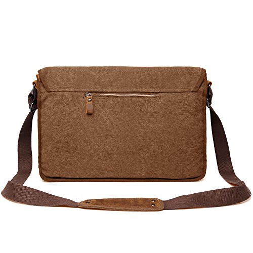 Men Women Vintage Canvas Leather Crossbody Bags Stylish Messenger Field Bag