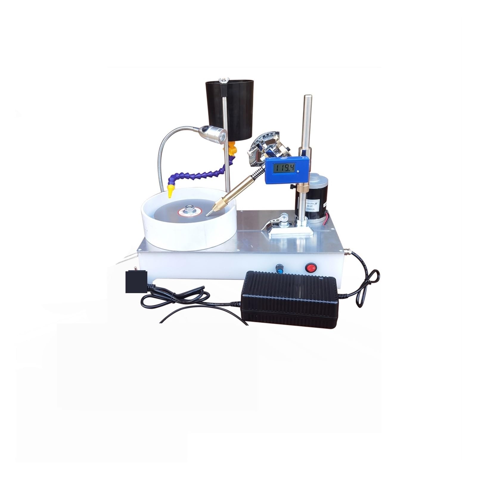 Stainless Steel Lapidary Machine 0-2800Rpm Faceted Gemstone Polishing Machine 120W Jade Processing Equipment