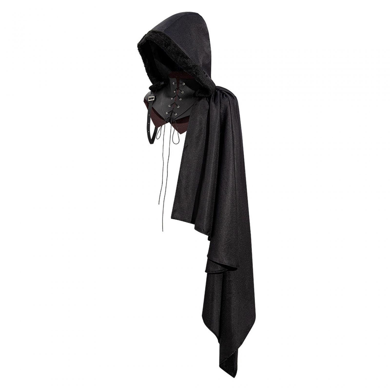 Generic Armure médiévale Cape Chevalier Demi Cape Cosplay Accessoires Costume Victorien Style Rétro Châle pour Pirate Reconstitution Historique Mascarade