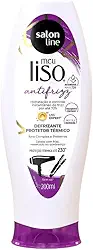 Salon Line, Creme Defrizante Protetor Térmico, Meu Liso, Antifrizz, Vegano - Para Cabelos Lisos, 200 ml