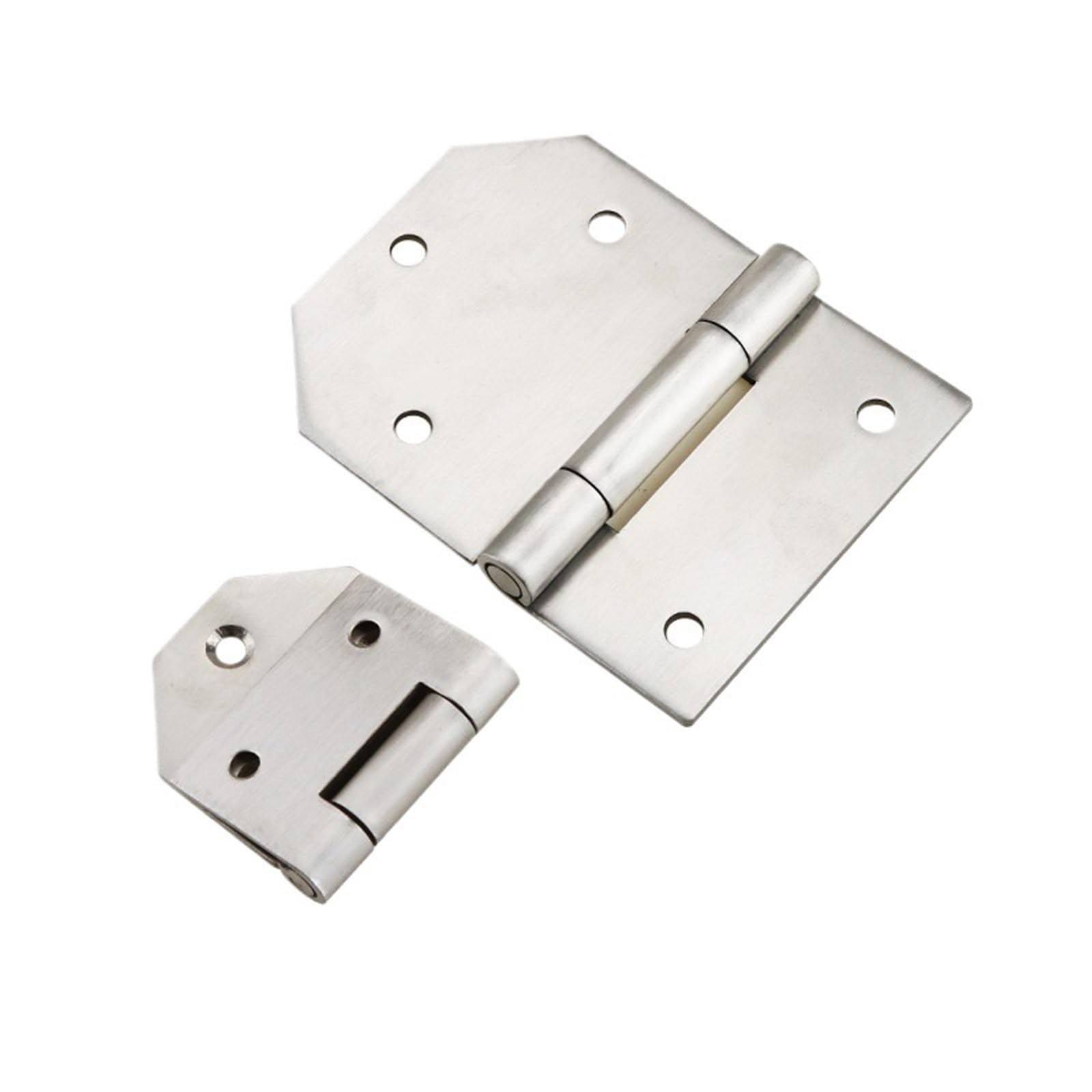304 Stainless Steel Machinery Equipment Hinge Heavy-Duty Large Hinge 1Pcs(304 S Brushed-Large)
