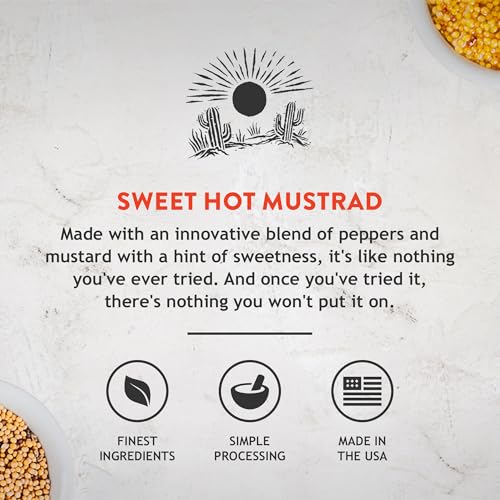 Image of Koops' Arizona Heat Mustard Gluten-Free, Kosher, Made in USA, From Quality Mustard Seeds, Creamy and Traditional Bavarian Recipe 12 Ounce (Pack of 3)
