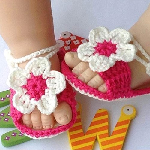 Cartoon Flower Style Baby Newborn Hand-Knitted Crochet Shoes Crib Shoes