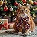 SilTriangle 4 Pcs Christmas Cat Collars Breakaway with Stylish Bow Christmas in July Red Green Black Plaid Xmas Kitten Collar with Bell Removable Bowtie Xmas Collar for Kitten