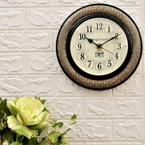 Image of Vintage Clock Brass Handcrafted Wall Clock /One Year Warranty / 1623-12-H