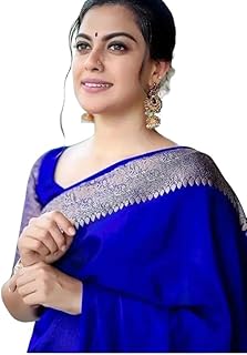 Women's Soft Pure Kanjivaram Silk Saree For Wedding Banarasi Cotton Sari...