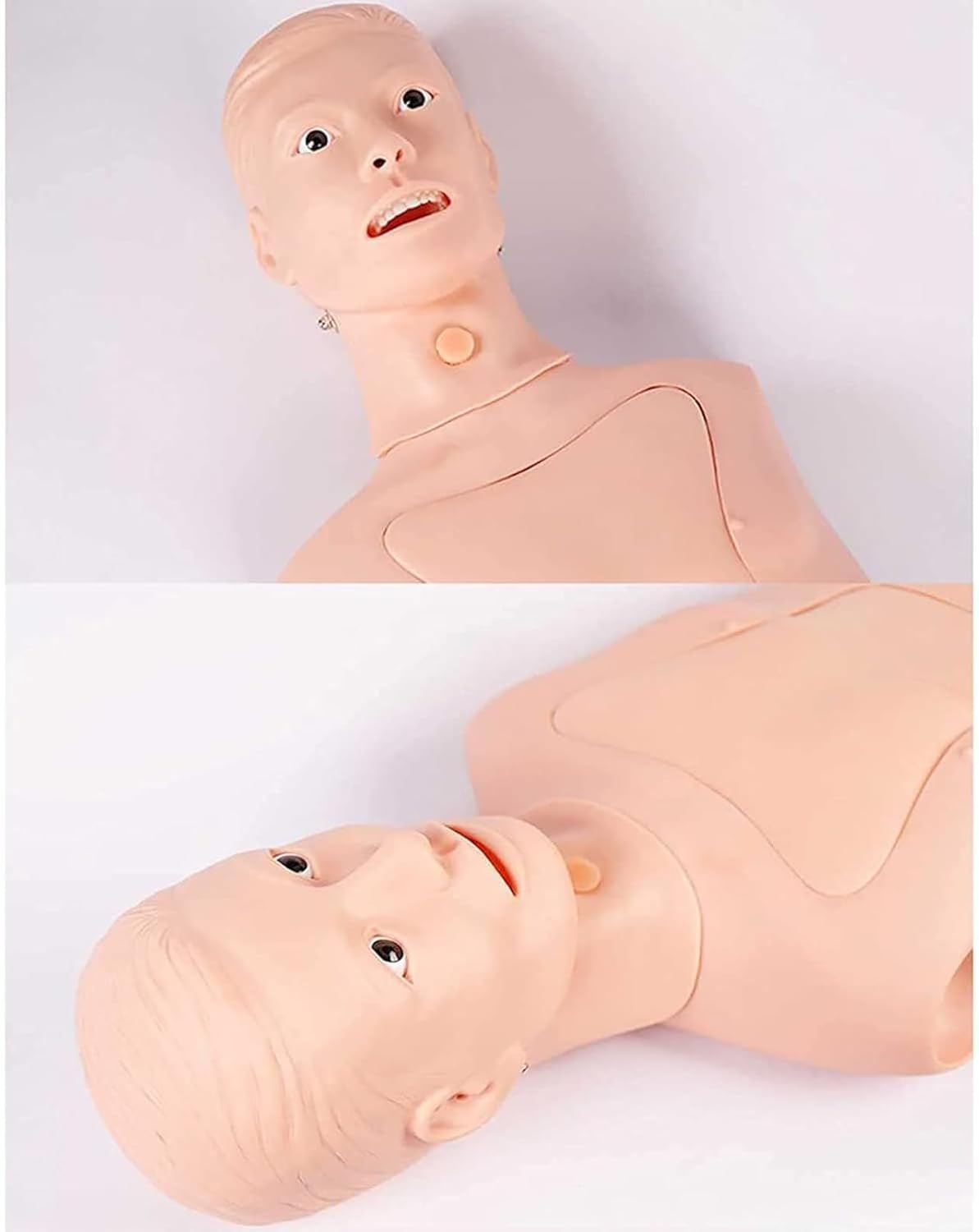 マネキン実習モデル、高度な経鼻胃管および気管ケアモデル 看護師および医学生向けの胃洗浄気管切開モデル