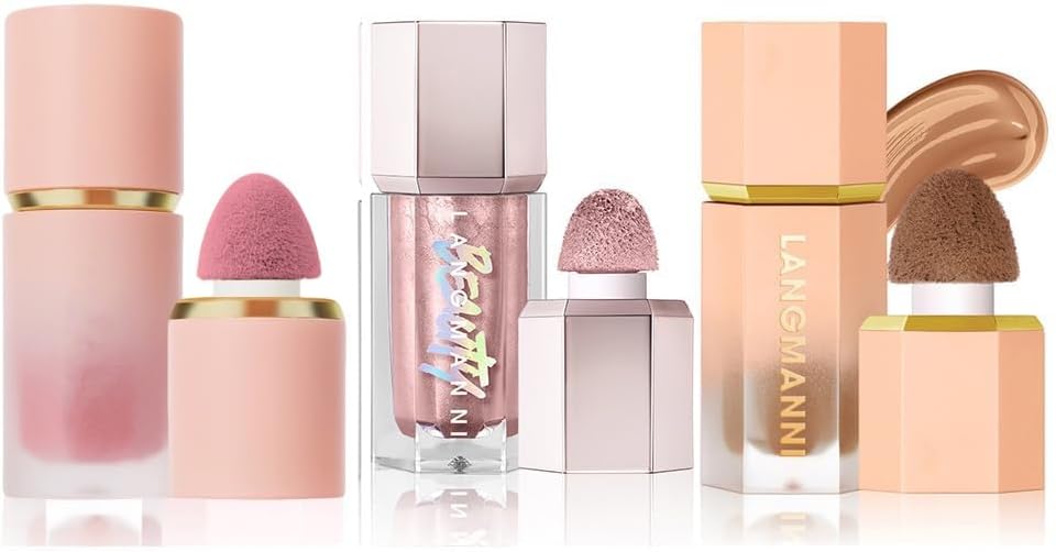3 Pack Liquid Contour Highlighter Blush Set