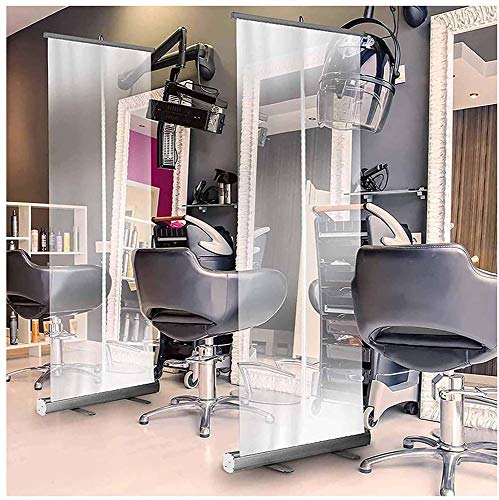 YJGB Tabique de Piso Transparencia Tabique Plegable Divisor de Escritorio MóVil Ligero Restaurante Oficina Escuela Hospital Farmacia/Transparente / 600x1600mm