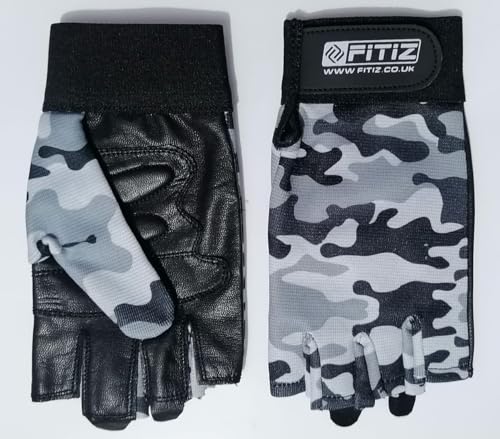 Real Leather Palmless Cycling Gloves with Anti‑Slip Grip