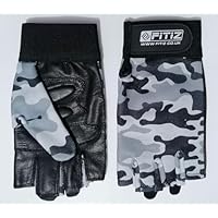 Rolstoelhandschoenen Voor Heren - Echt Leer - Gewatteerd En Ademend Vingerloze Fietshandschoenen Met Anti Slip Grip