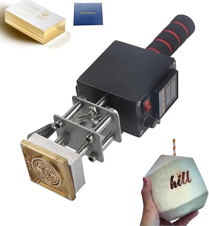 Máquina Portátil De Estampado En Caliente Para Cuero, Control Digital De Temperatura Ajustable De 0 A 400 °C, Herramienta De Hendido De 500 W Con Placa Calefactora Extraíble, Ideal Para Manualidades,