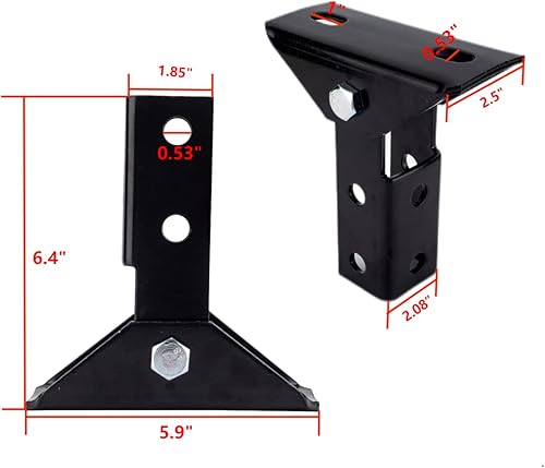 Miniatura 2 de Paquete de 2 soportes de conector de junta giratoria de 180 grados, soporte de panel solar, base. para sección transversal de canal de 3 vías, 0.2