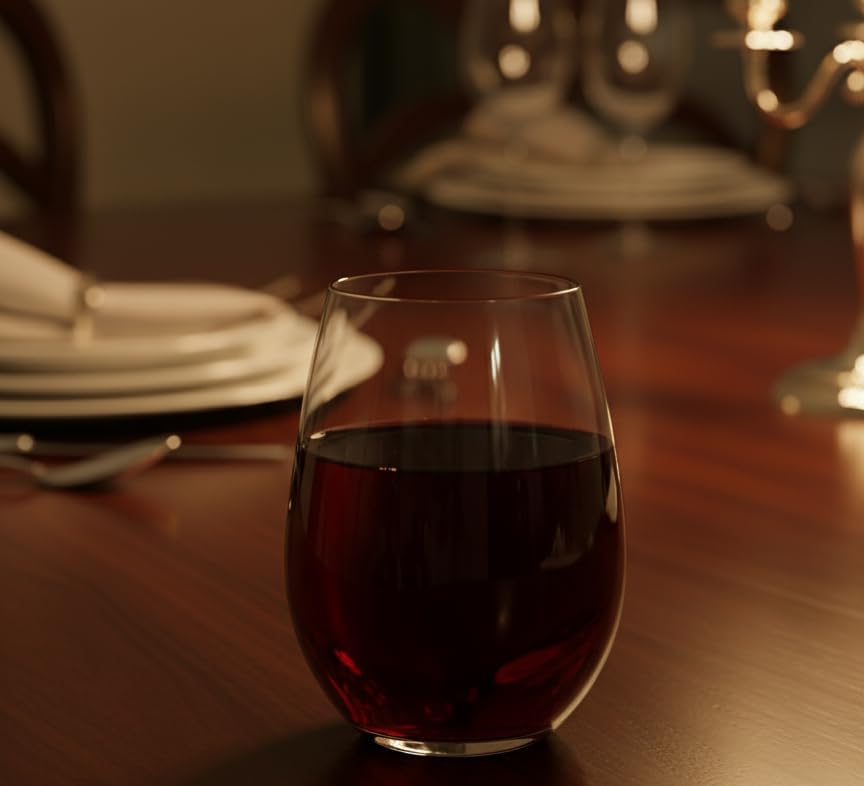 Improved Design of Our 2017 New York Times Best Stemless Glass – Set of 6 European-Made Stemless Wine Glasses, Reinforced Base for Added Stability & Premium Feel, Dishwasher-Safe, Lead-Free, 17 oz. - Image 9