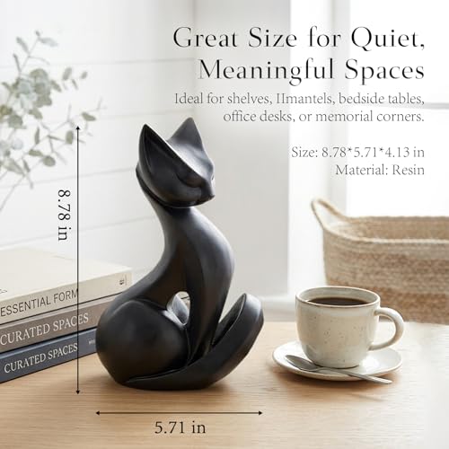 Estatua de Gato Negro de Resina para Decoración Moderna miniatura 2