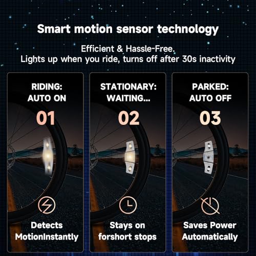 LED Rechargeable 9-Color Spoke Lights