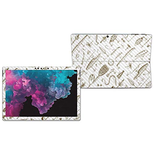 Image of MIGHTY SKINS MightySkins Carbon Fiber Skin for Microsoft Surface Pro 6 - Retro Lures | Protective, Durable Textured Carbon Fiber Finish | Easy to Apply, Remove, and Change Styles | Made in The USA