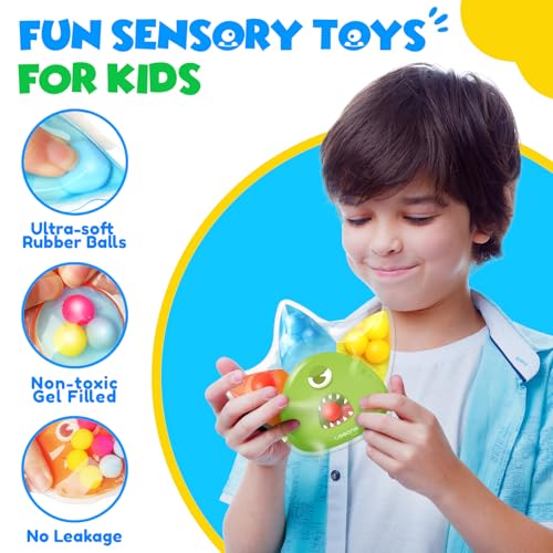 Image of Sensory Fidget Toys for Kids Toddlers: 4 Pack Color Sorting Sensory Toys for Autism Students Calm Down - Quiet Fidget Toys for Classroom Prizes Travel Games - Gifts for Party Favors