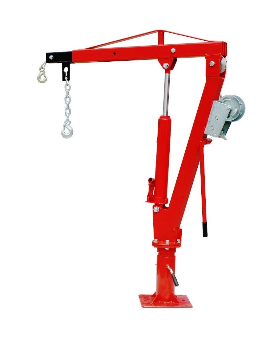 Varan Motors NEPTC-02-2 Hebekran 450kg für Anhänger, Pick-Up, Ladeklappe mit Seilwinde