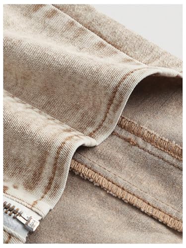 OYOANGLE Women's Denim Sleeveless Crop Tops V Neck Asymmetrical Hem Fitted Jean Corset Bustier Streetwear4