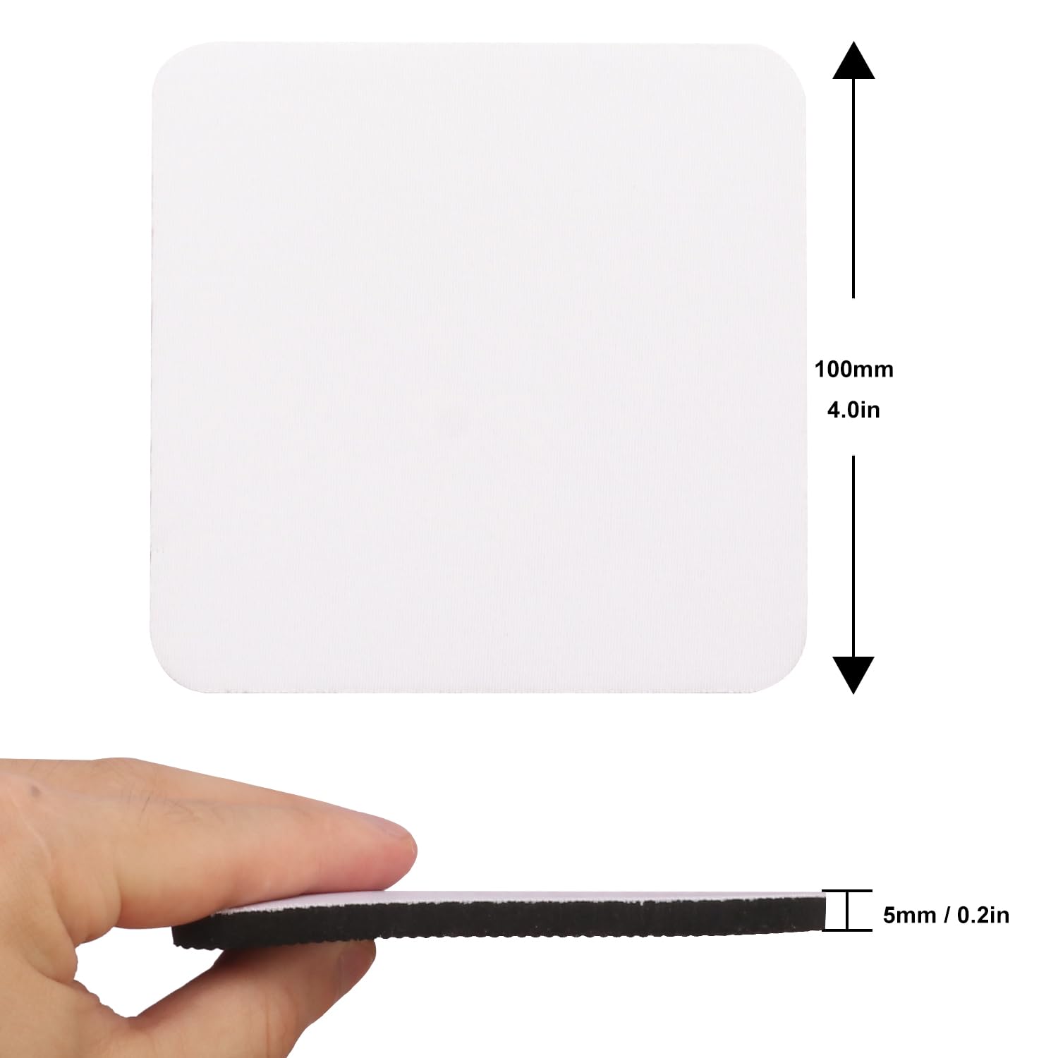 110 PCS 4 Inch Square Sublimation Blanks Coasters, 4x4 Inch Blank Cup Coasters, DIY Crafts Compatible, Perfect for Heat Transfer Projects, Painting,Sublimation by KUKLIPJIM