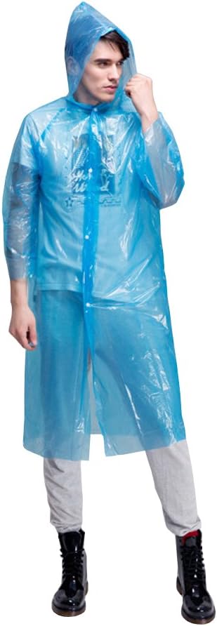 ColorDrip Thick Disposable Raincoat – Pocket Sized Design One-Time Raincoat – 10 Pieces with Random Color