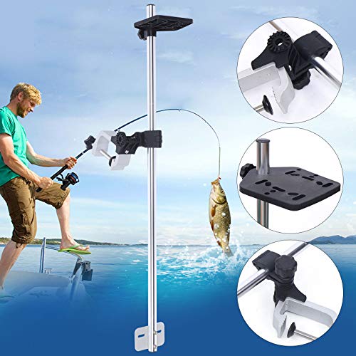 Image of Portable Fish Finder Bracket, Fishfinder Mount Bracket, Fishfinder Mount with 360 Adjustable Rotating Holder, Portable Fish Finder Mount for Pontoon Boat Fishing, for Boats, Canoes, and Kayaks