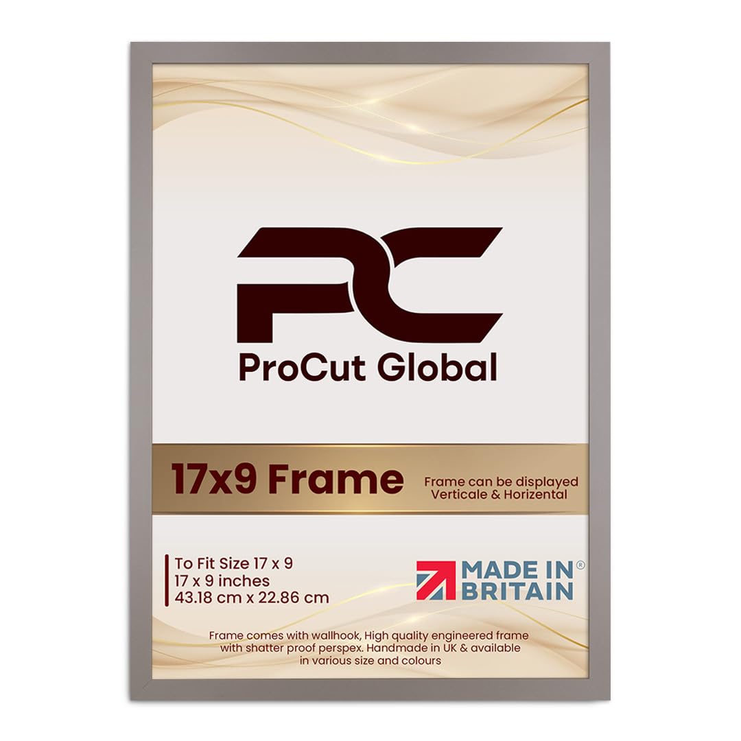 Procut Global 17X9 Rose Gold Picture Frames - Modern Wooden Photo Frame with Shatterproof Perspex for Wall or Tabletop - Perfect for Posters, Certificates, Prints - Sizes & Colors Available