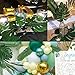 ElaDeco 66 Pcs Artificial Palm Leaves Tropical Faux Leaves with Stems for Jungle Party Safari Decorations Supplies Hawaiian Luau Beach Theme Birthday Party (6 Kinds)