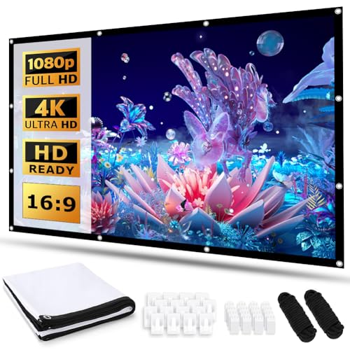 Leinwand Beamer 84 Zoll, 4K 16:9 HD Rück und Vorder Filmleinwand, Faltbarer Beamer Leinwand, Tragbarer Projector Screen, für Film, Heimkino, Garten und Reise Leinwand Beamer 84 Zoll, 4K 16:9 HD Rück und Vorder Filmleinwand, Faltbarer Beamer Leinwand, Tragbarer Projector Screen, für Film, Heimkino, Garten und Reise
