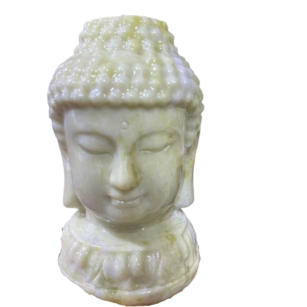 BKGWCSOR 1pc 20-22cm jade Buddha head crystal carving room decoration gift