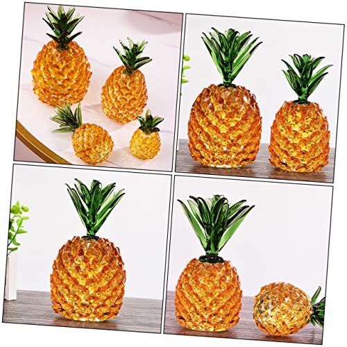 Parliky 1Pc Crystal Pineapple Honeycomb Decor Cake Decorating Plants Decor Crystal Fruits Decoration Crystal Pineapple Decors Feng Shui Table Decor Car Adornment Birthday Supply Dash Board #TOP2