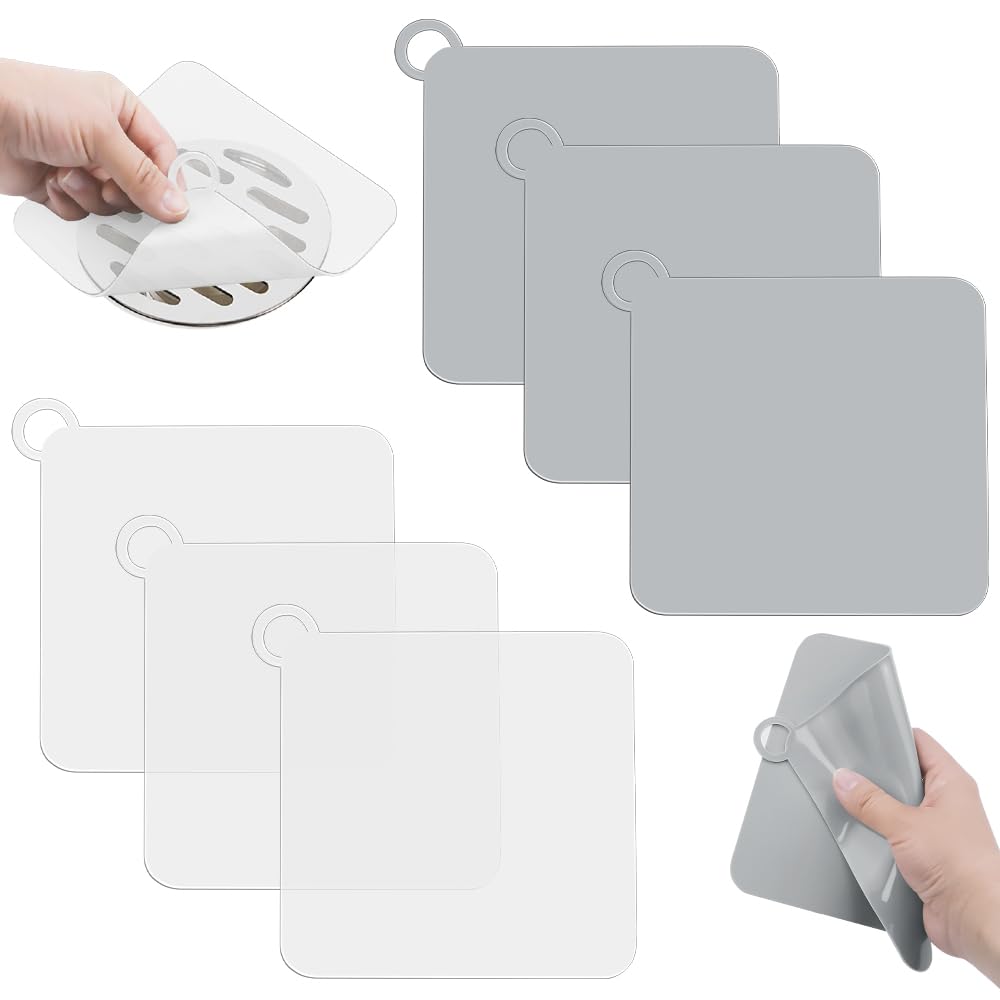 4er-Set Silikon-Bodenablaufmatten – 20x20 Cm, Weich & Langlebig – Ideal Für Bad, Küche & Waschraum