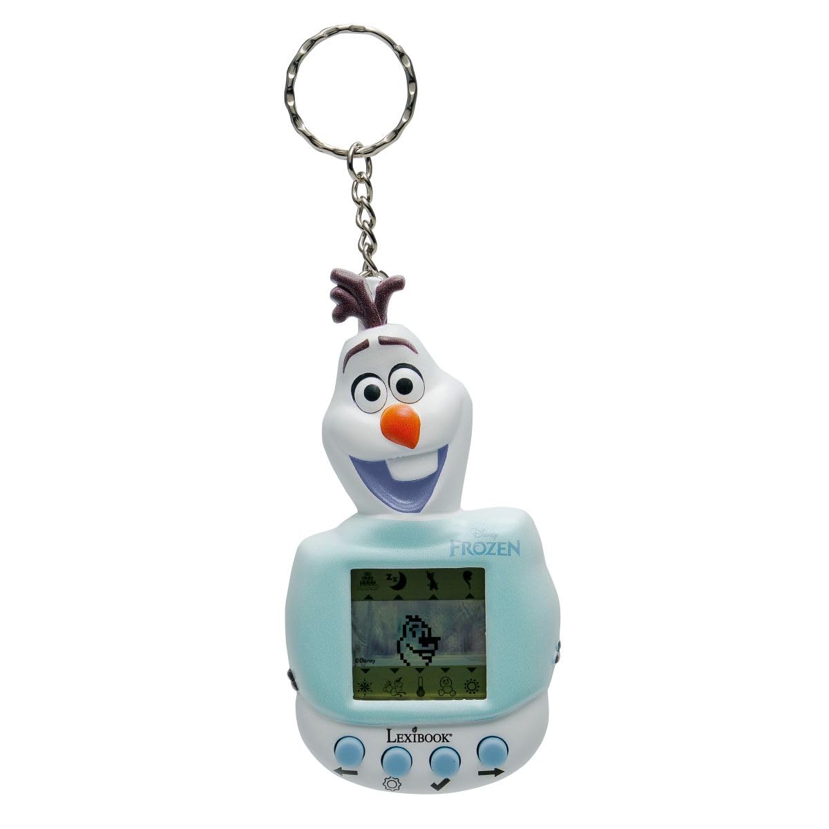 Lexibook, Disney Kraina Lodu, Konsola do gier My Best-E®, Ekran LCD, 3 gry w zestawie, Interaktywny towarzysz Olaf, Uniwersum Krainy Lodu, Jasnoniebieski i biały, JLMB10FZ