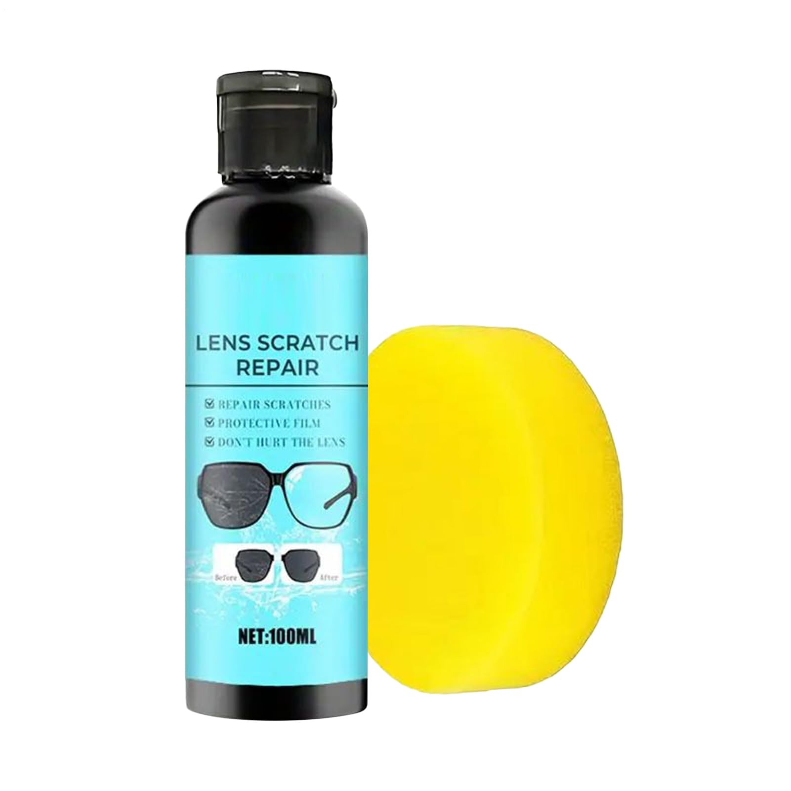 Lens Scratch Removal Spray - 100ml Sunglasses Scratch Repair Liquid - Eyeglass Cleaning Fluids Portable for Youth Boys Teens Husband Son Men Wife Girls Family Friends Daughters for Daily