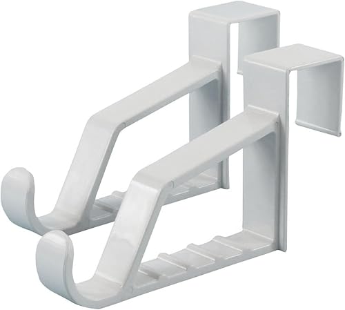 HANGERWORLD Paquete de 2 ganchos para colgar sobre la puerta, gancho de plástico blanco extra fuerte para colgar ropa, toallas, batas, sombreros,
