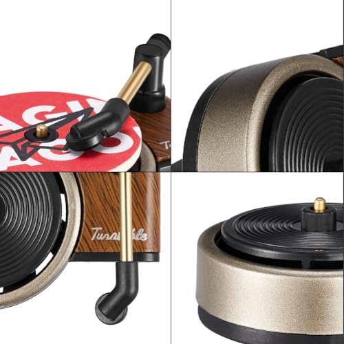 Image of Record Player Car Vent Clips Air Freshener Retro Style Album Cover Car Air Conditioning Outlet Clip Fragrance Diffuser Car Interior Decoration Accessories, Retro Record Player