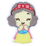 JPT - Princess Lady Girl Queen Snow White Cartoon Embroidered Applique Iron/Sew on Patches Badge Cut