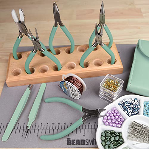 Miniatura 6 de Beadsmith Juego De 8 Alicates Delgados Y Embrague A Juego En Azul Aqua , Kit De Suministros Para Fabricar Joyería