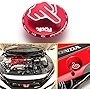 Xotic Tech Engine Oil Fuel Cap Cover, Aluminum Middle Finger Pattern, Compatible with Honda & Acura (Red)