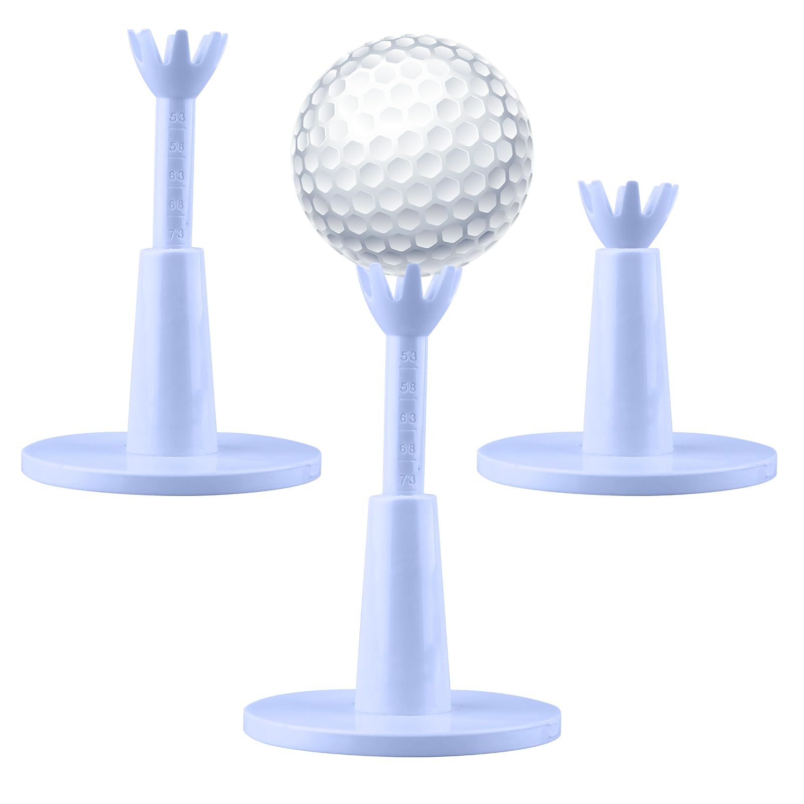 BOXOB 2pcs Adjustable Golf Tees, Golf Simulator Tees for Driving Range Mat Ball Peg Practice Accessory for Men Golfers