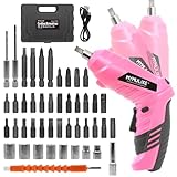 MYMULIKE Cordless Electric Screwdriver, 3.6V Rechargeable Power Screwdriver with 47 pcs Accessories, usb charging, 3Nm Screw Gun, mini Carrying screwdriver set ​with LED Light Electric Power Drill Set
