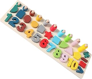 TOYANDONA 1 Conjunto Placa De Número Função Digital Brinquedos De Madeira Brinquedos Para Crianças Brinquedos Para Crianças Número De Madeira Quebra-Cabeça Número Brinquedo De Aprendizagem