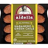 Aidells Habanero & Green Chile Chicken Sausage 12 Oz (4 Pack)