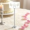 Urban Deco 12PK Table Number Holders Place Card Holders 12 Inch Table Card Holders Steel Card Holders for Photos, Food Signs, Memo Notes, Weddings, Restaurants, Birthdays (Silver) - 5