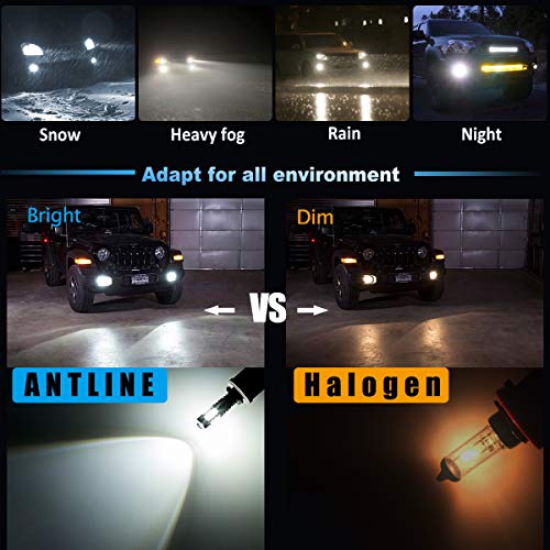 Antline Extremely Bright 50W High Power 881 889 886 894 896 Led Fog Light Bulbs Xenon White For Drl Or Fog Lights (Packs Of 2) #TOP1